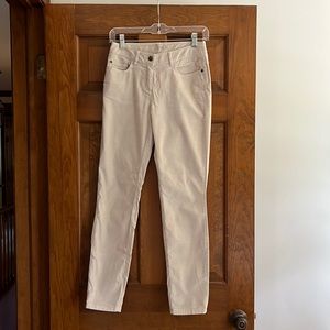 Boden natural/cream colored velvet jeans size 2P